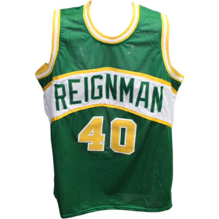 Shawn Kemp Autographed/Signed Pro Style Jersey Green Beckett 42558