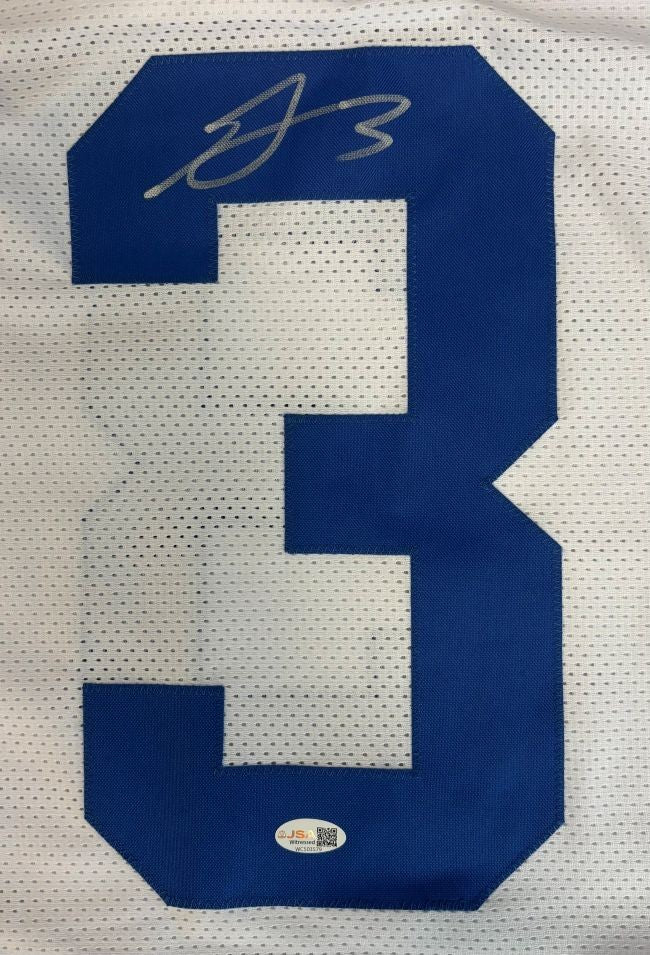 George Pickens Dallas Signed White Football Jersey JSA QR