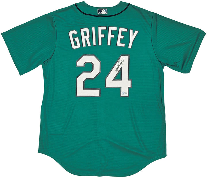 Seattle Mariners Ken Griffey Jr. Signed Teal Nike Jersey Size L Beckett Wit