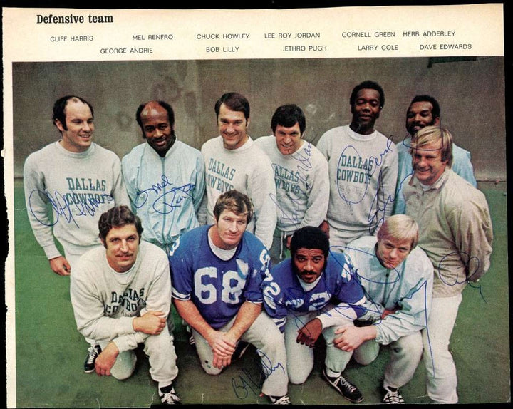 Csonka Warfield Griese Lilly JSA Super Bowl VI Dolphins Cowboys Photo Signed 17