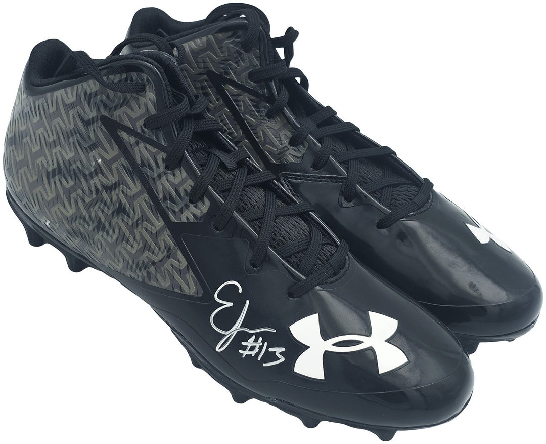 Ernest Jones IV Auto Pair of Black Under Armour Cleats Seahawks Size 10.5