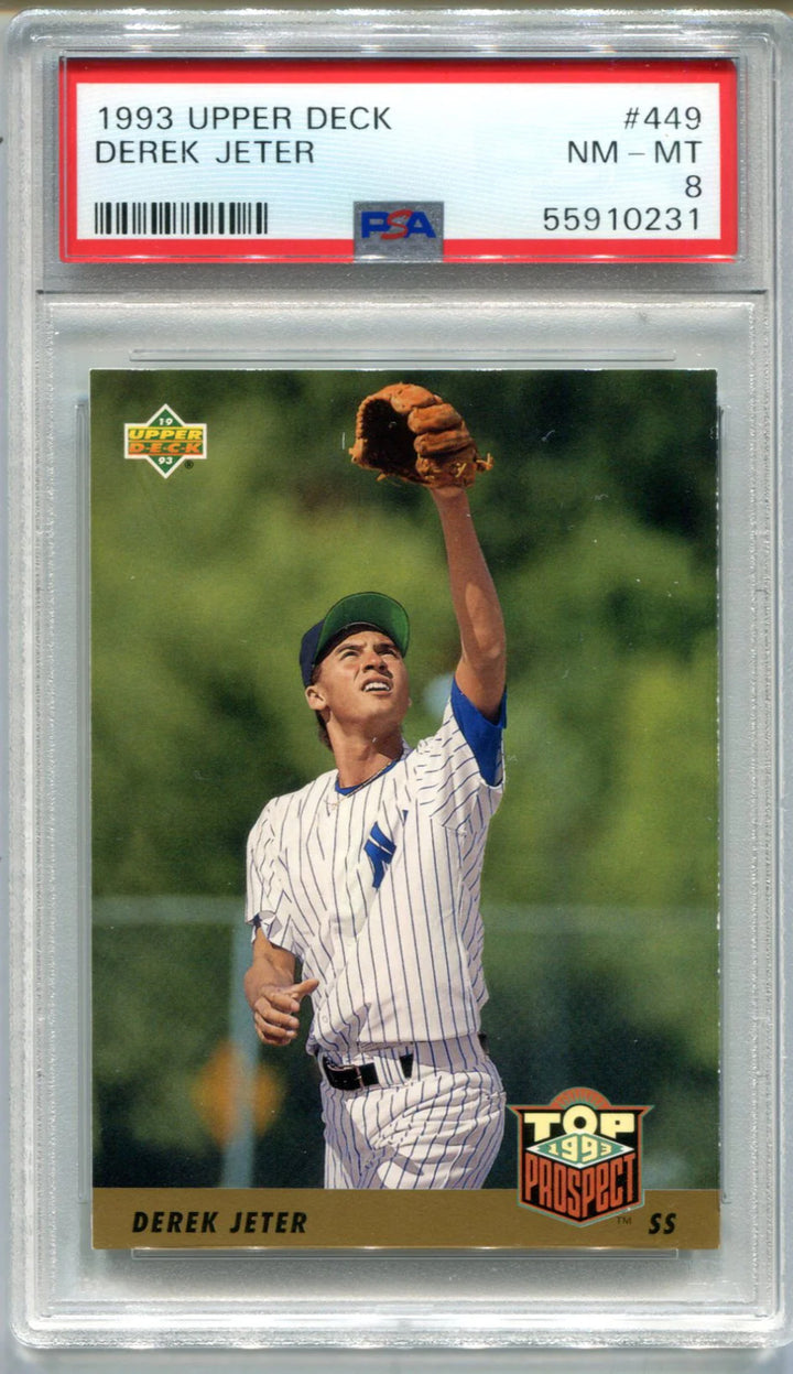 Derek Jeter 1993 Upper Deck #449 PSA NM-MT 8 Card