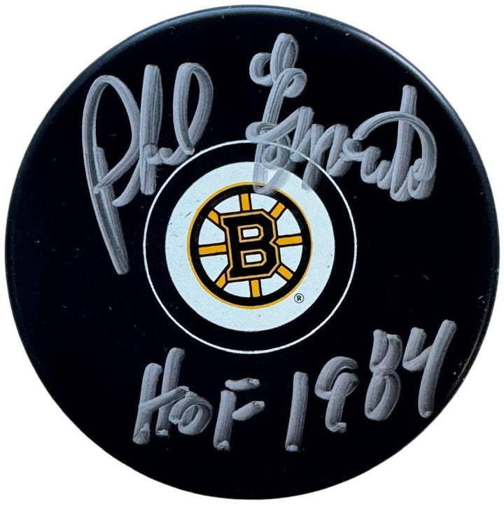 Phil Esposito Autographed Bruins Official Puck (JSA)