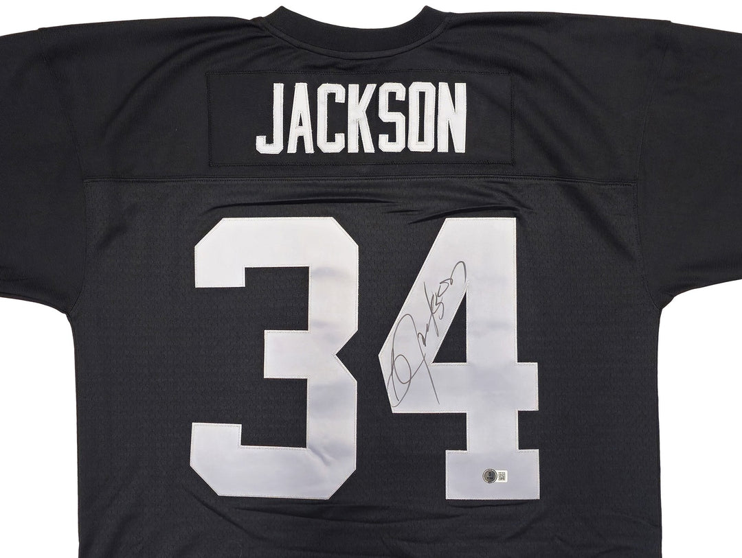 Raiders Bo Jackson Auto Black Authentic Mitchell Ness Throwback Jersey Sz XL BAS