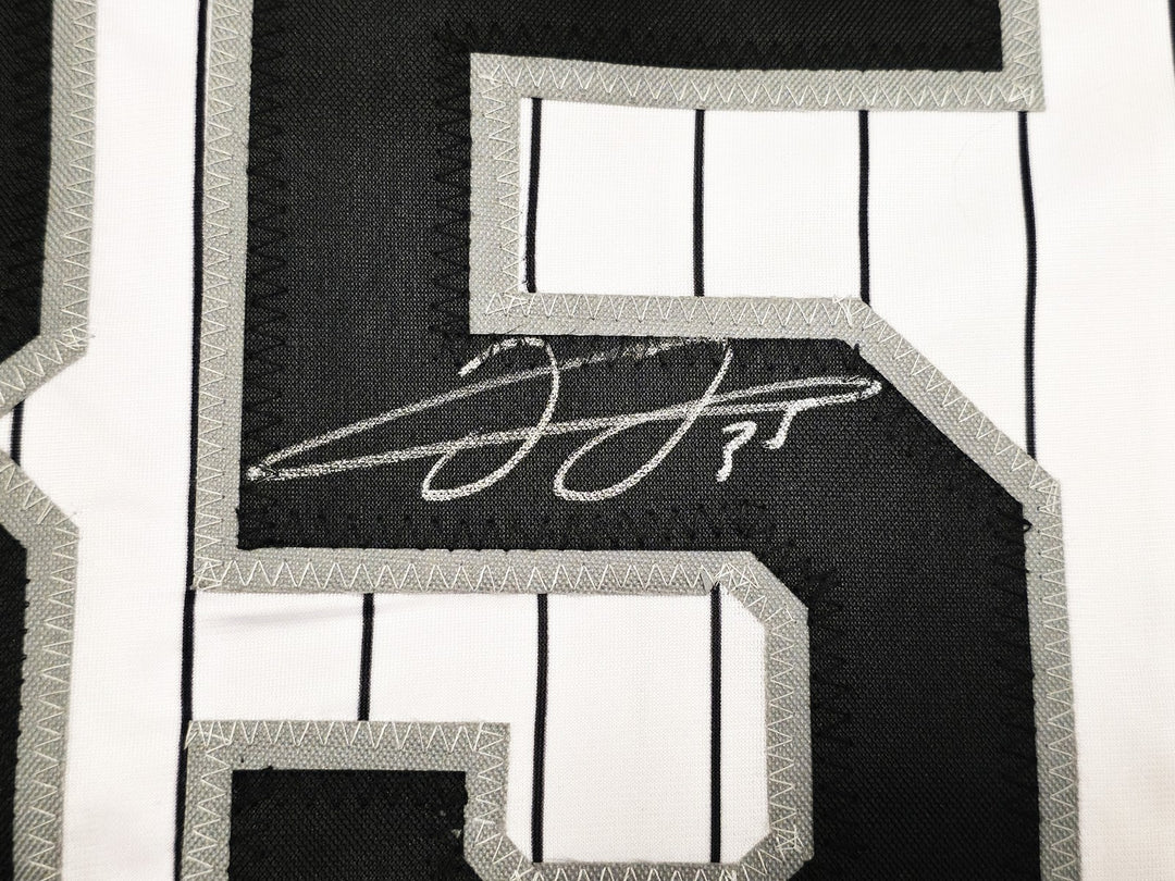 Chicago White Sox Frank Thomas Signed White Pinstripe Jersey Beckett Wit