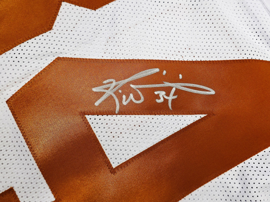 Texas Longhorns Ricky Williams Signed White Jersey JSA Witness