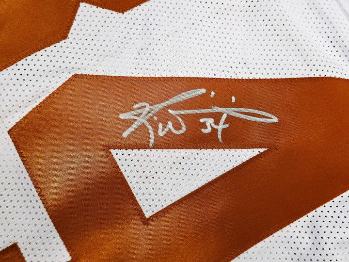 Texas Longhorns Ricky Williams Signed White Jersey JSA Witness