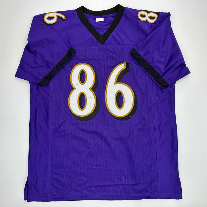 Facsimile Autographed Todd Heap Baltimore Purple Reprint Jersey Size Men's XL
