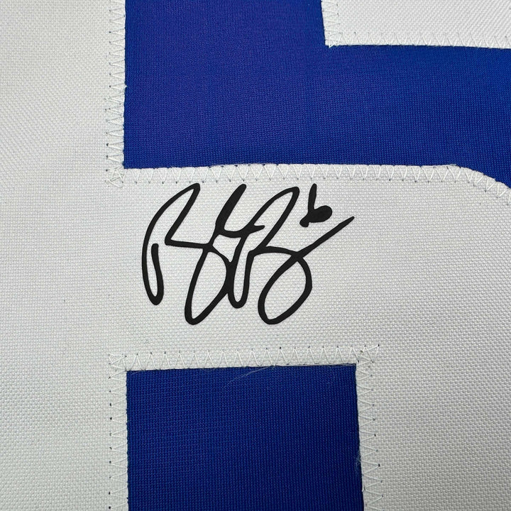 Facsimile Autographed Brock Boeser Vancouver Blue Reprint Jersey Size Men's XL