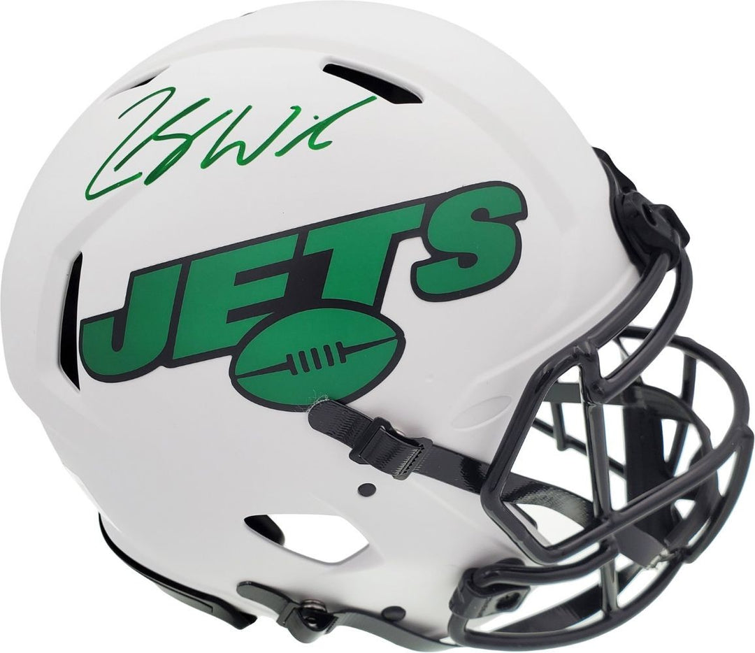 Zach Wilson Signed New York Jets FS Lunar Eclipse Authentic Speed Helmet BAS