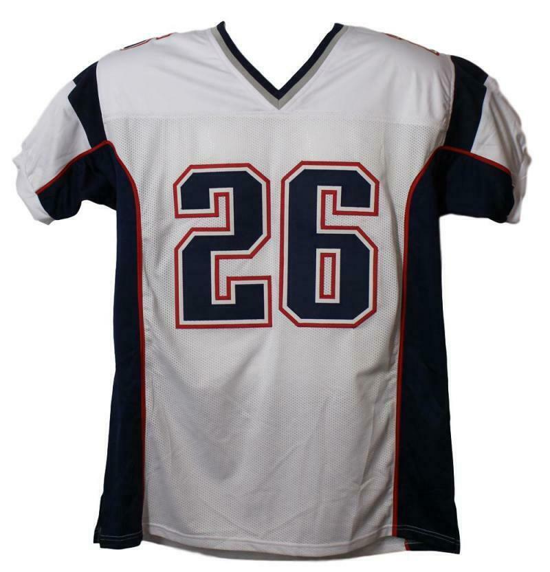 Sony Michel Autographed/Signed Pro Style White XL Jersey BAS 22631
