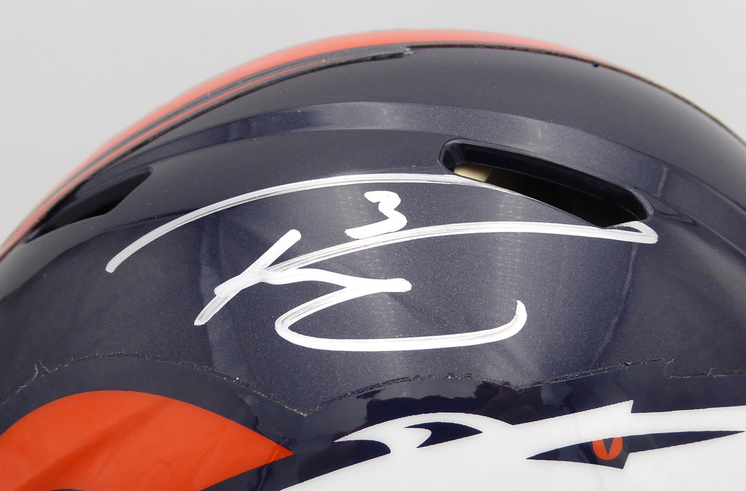 Russell Wilson Auto Signed Blue Full Size Authentic Helmet Broncos Fanatics Holo
