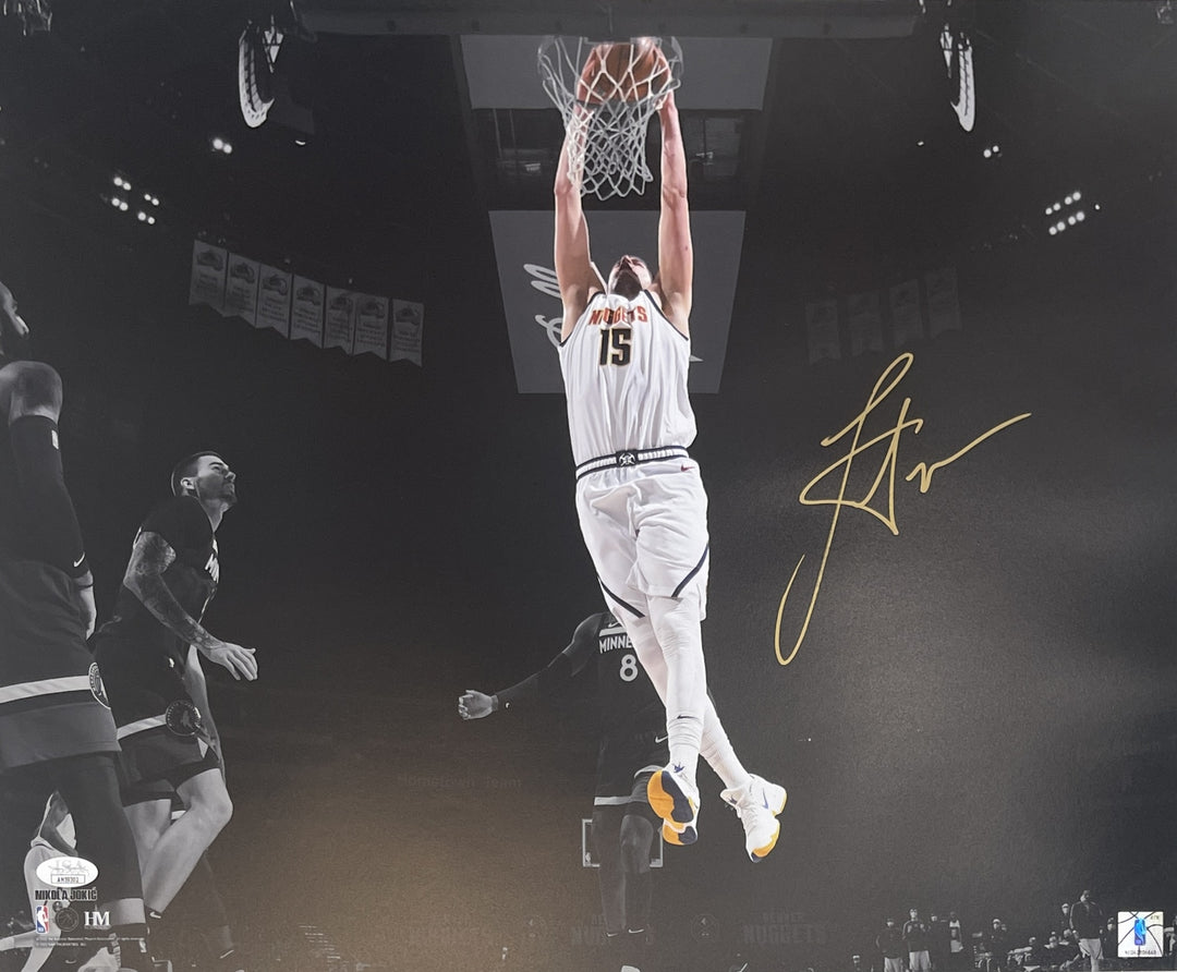 Nikola Jokic Autographed/Signed Denver Nuggets 16x20 Photo JSA 40569