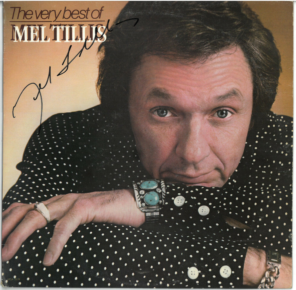 Mel Tillis signed 81 Very Best of Mel Country Album Cover/LP/Vinyl Record - JSA