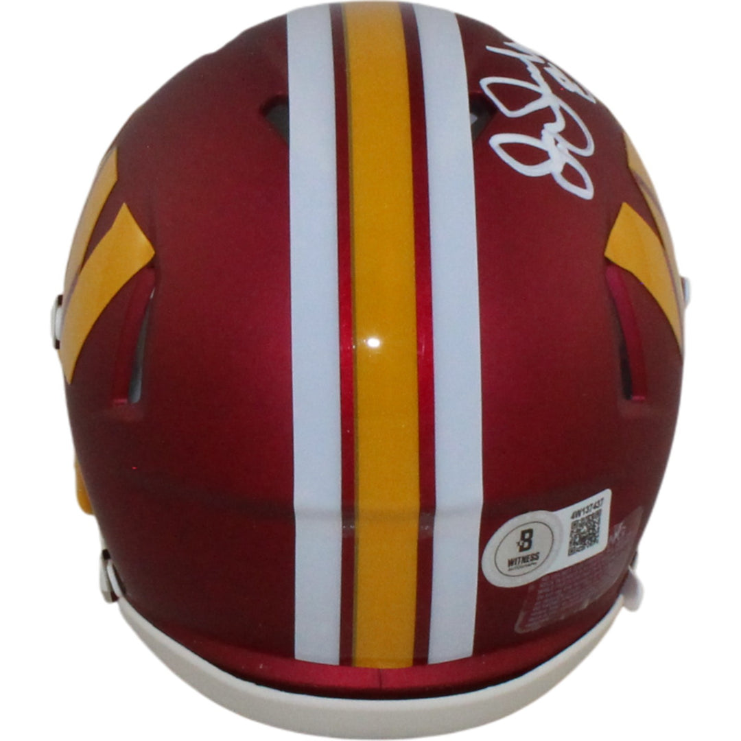 Joe Jacoby Signed Washington Commanders 25 Alt Mini Helmet HTTR Beckett W 55059