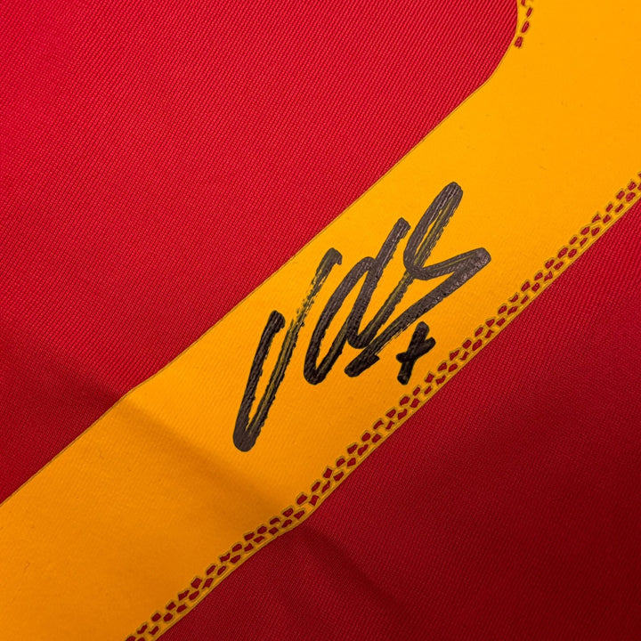 Autographed/Signed David Villa Spain Red World Cup Jersey Beckett BAS COA