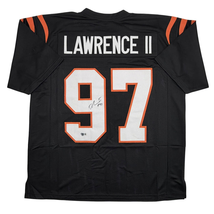 Autographed/Signed Dexter Lawrence II Cincinnati Black Jersey Beckett BAS COA