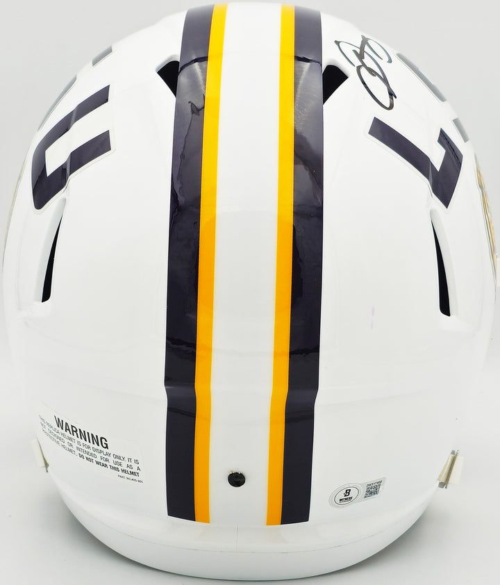 Odell Beckham Jr. Auto LSU Tigers White Full Size Speed Replica Helmet Beckett