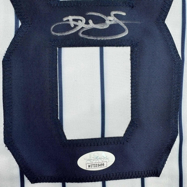 Framed Autographed/Signed Devin Williams 35x39 New York Jersey JSA COA