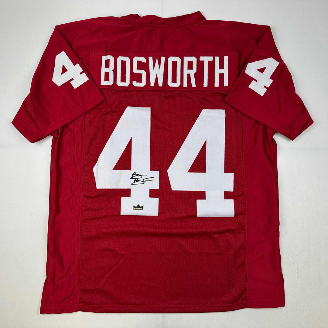 Facsimile Autographed Brian Bosworth Oklahoma Red Reprint Jersey Size Men's XL