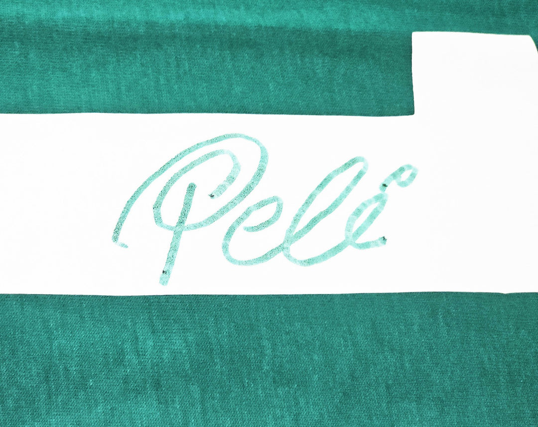 New York Cosmos Pele Autographed Signed Green Jersey Beckett BAS