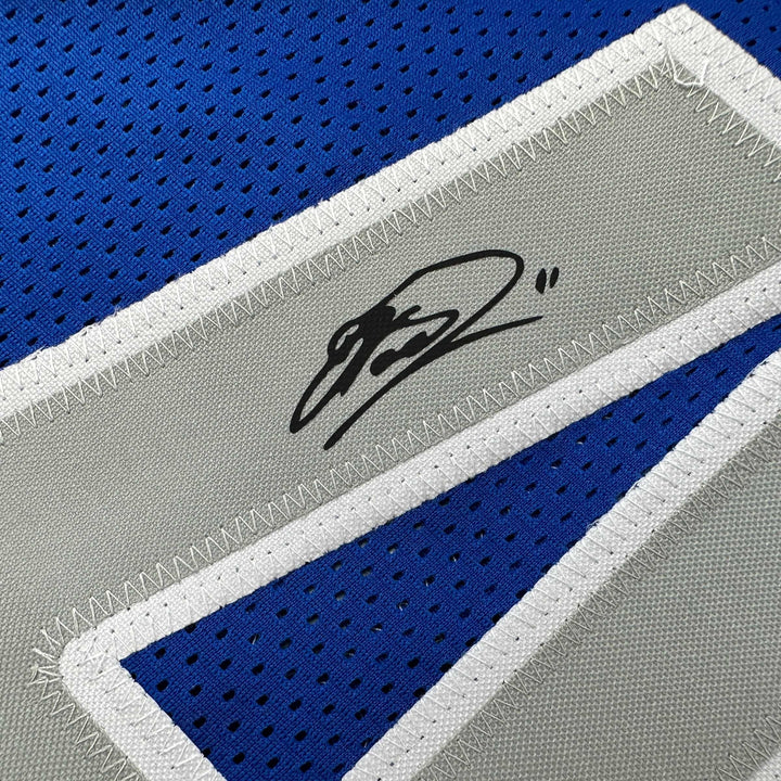 Facsimile Autographed Dirk Nowitzki Dallas Blue Reprint Auto Jersey Men's XL