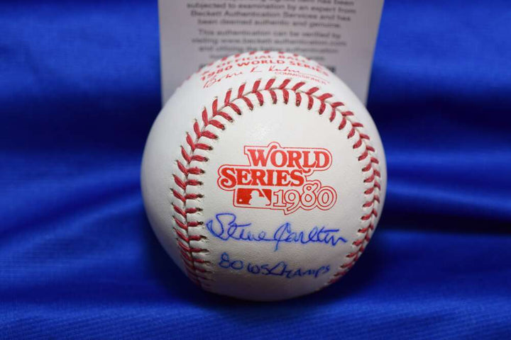 Steve Carlton Beckett BAS Autograph 1980 World Series Signed Baseball