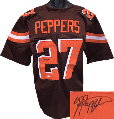Jabrill Peppers signed Brown Stitched Pro Style Football Jersey- JSA ITP Holo