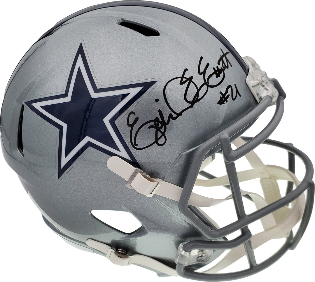 Ezekiel Elliott Signed Dallas Cowboys Full Size Speed Replica Helmet Beckett BAS