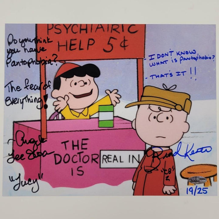 Brad Kesten & Angela Lee Sloan signed 8x10 Photo Peanuts Voice Charlie Brown /25