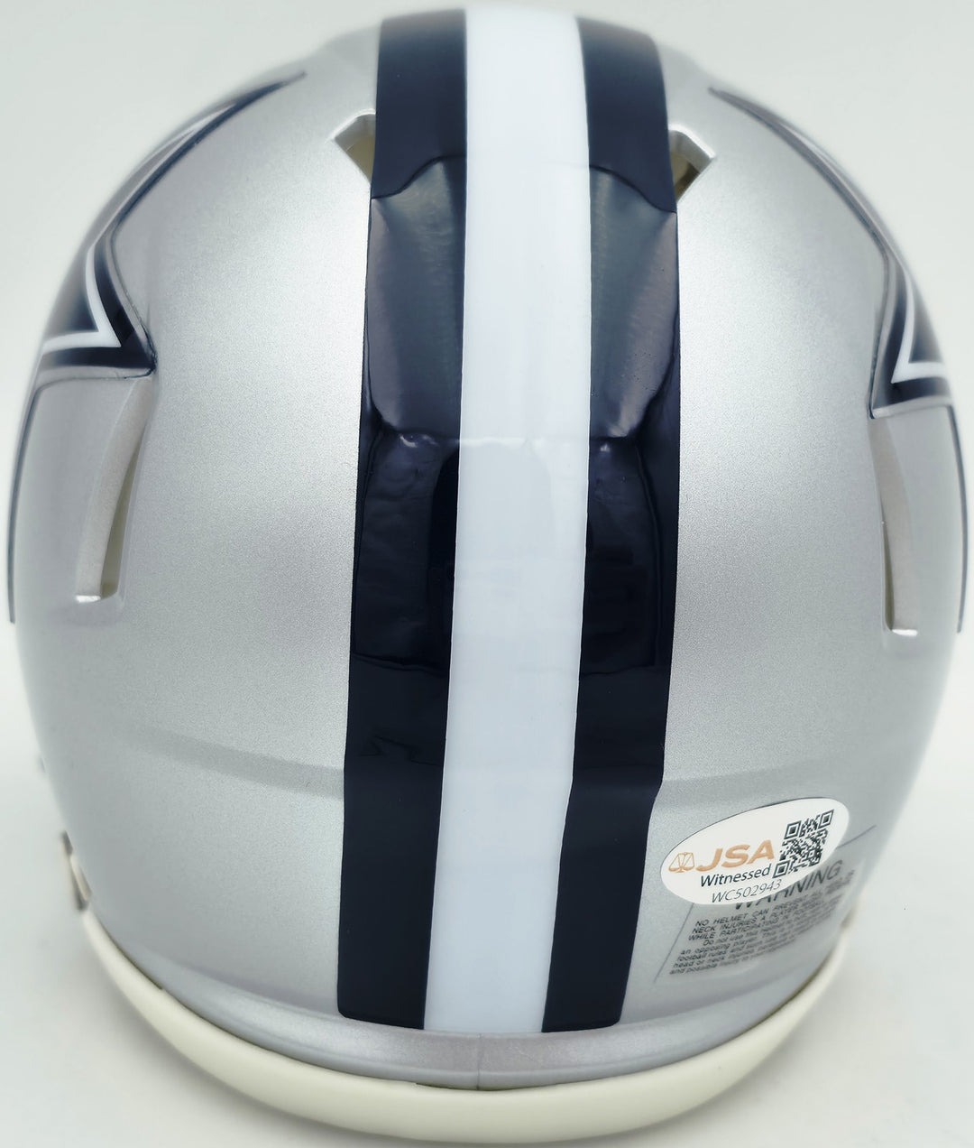 George Pickens Signed Dallas Cowboys Silver Speed Mini Helmet JSA Witness
