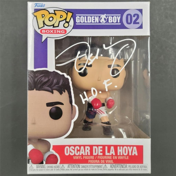 Oscar De La Hoya autograph signed RARE "HOF" Funko Pop ~ BAS Beckett Holo
