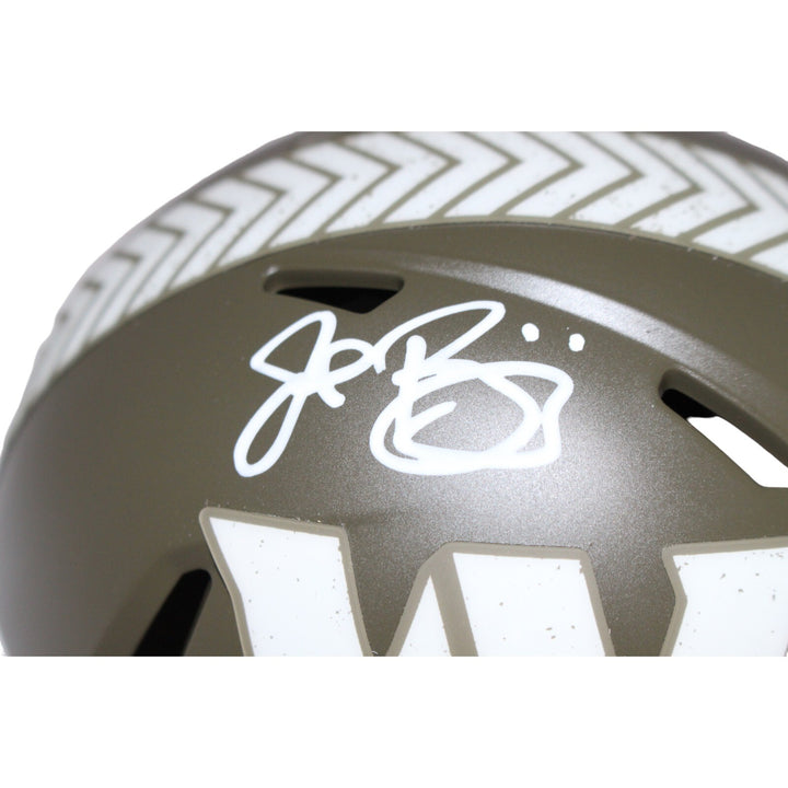 John Riggins Signed Washington Commanders Salute Mini Helmet Beckett 42290