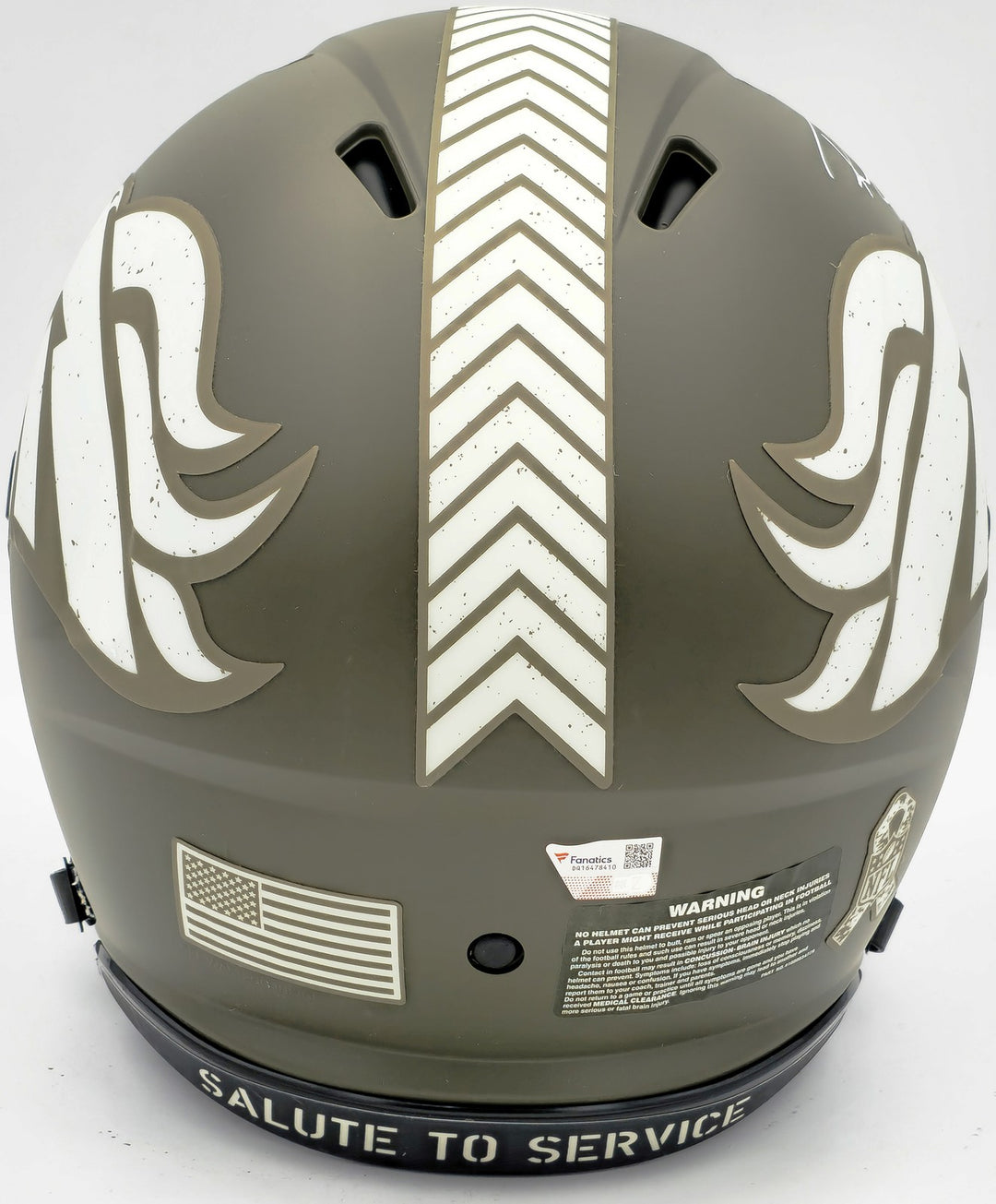 Russell Wilson Auto Broncos Camo Salute 2 Service Full Size Auth Helmet Fanatics