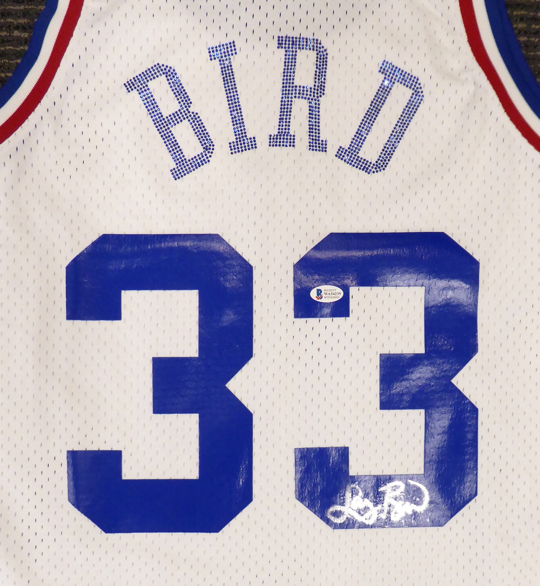Celtics Larry Bird Auto White MitchellNess 1988 ASG Rhinestone Swingman Jersey L