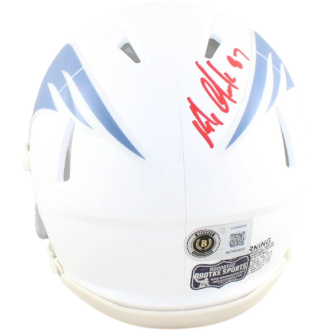 Rob Gronkowski Signed New England Patriots Mini Helmet Rivals Beckett WIT 58341