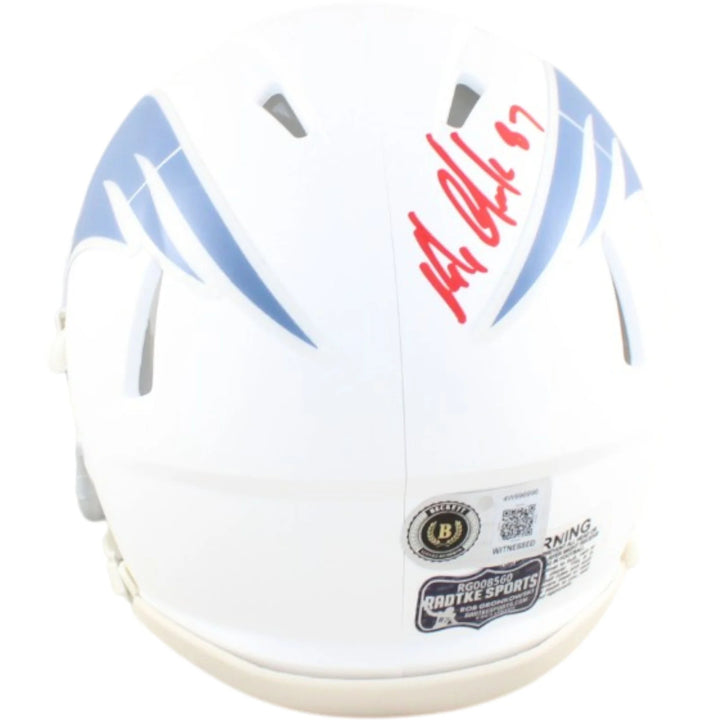 Rob Gronkowski Signed New England Patriots Mini Helmet Rivals Beckett WIT 58341