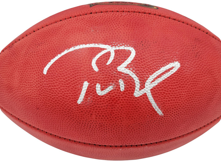 Tom Brady Auto Official NFL Leather SB XXXVIII Logo Football Buccaneers Fanatics