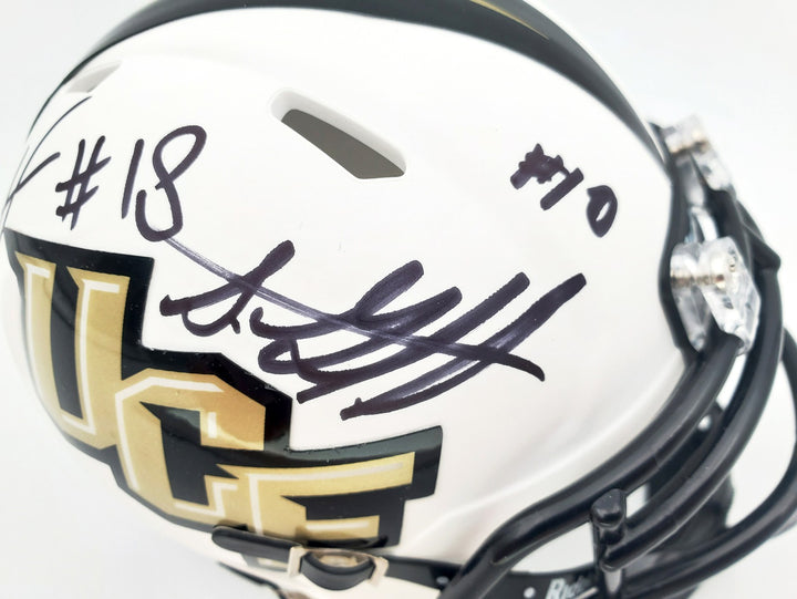 Shaquem & Shaquill Griffin Signed UCF Golden Knights White Speed Mini Helmet