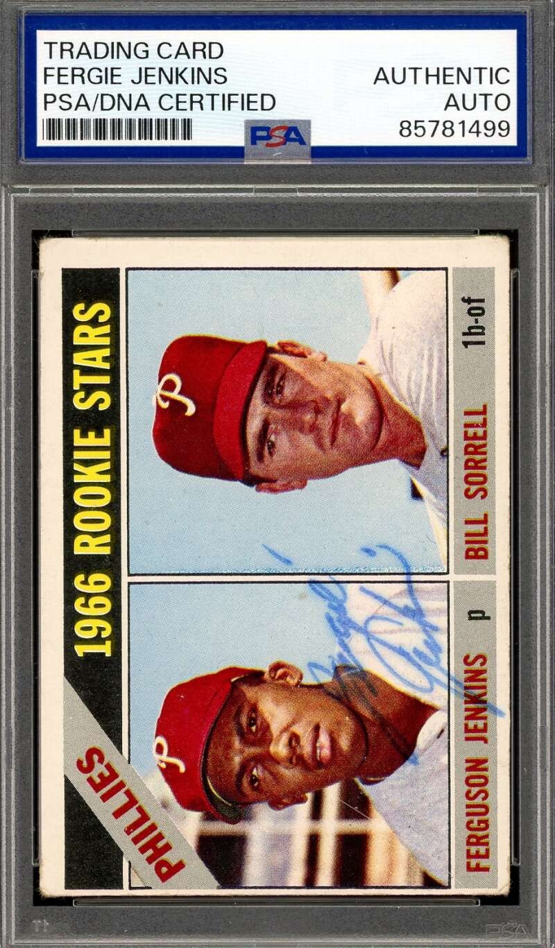 Fergie Jenkins PSA DNA Vintage Signed 1966 Topps Rookie Autograph
