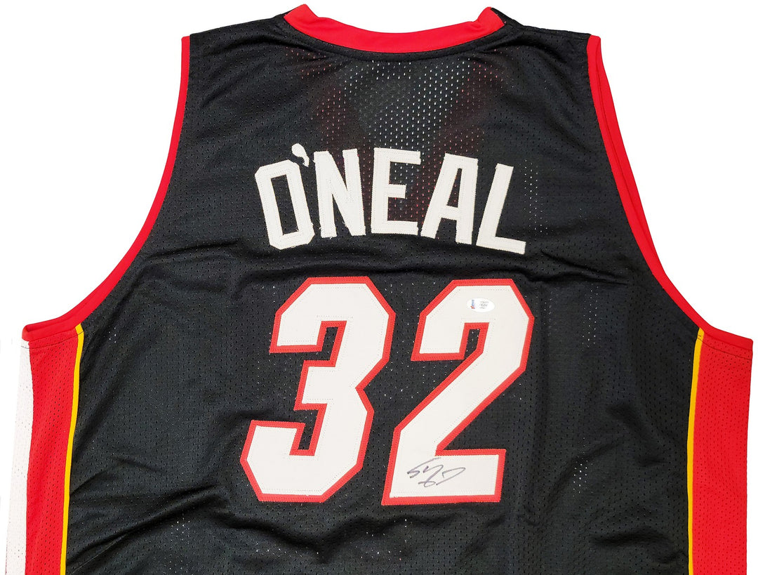 Miami Heat Shaquille Shaq O'Neal Signed Black Jersey The Diesel Beckett