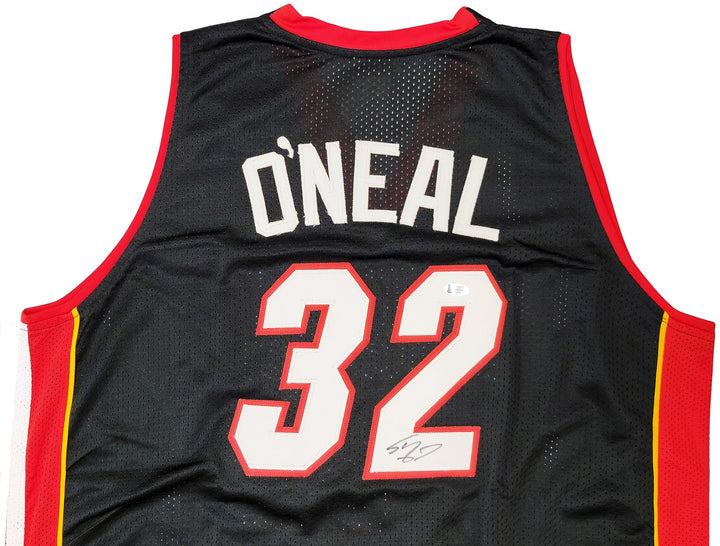 Miami Heat Shaquille Shaq O'Neal Signed Black Jersey The Diesel Beckett