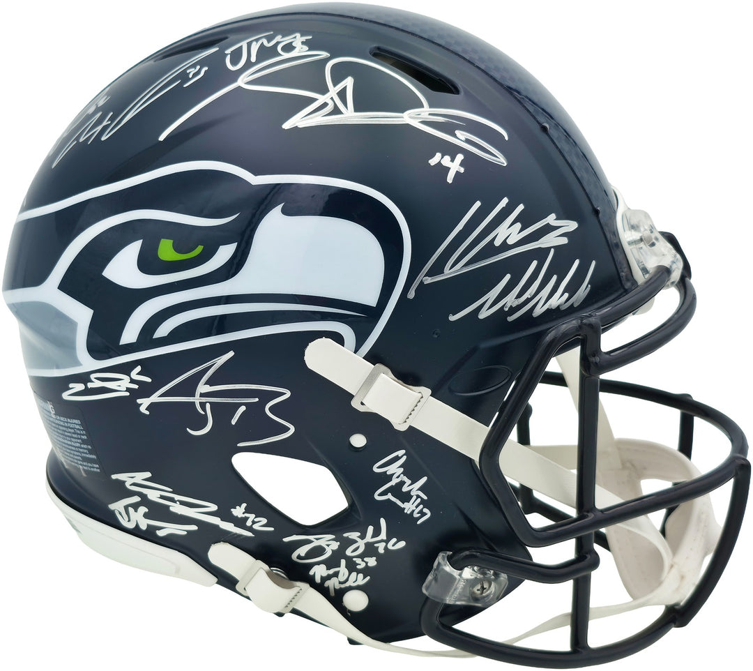 Seahawks SB LX Champs 31 Signed Blue Full Size Speed Authentic Helmet