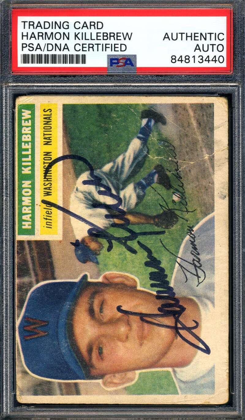 Harmon Killebrew PSA DNA Signed 1956 Topps Autograph