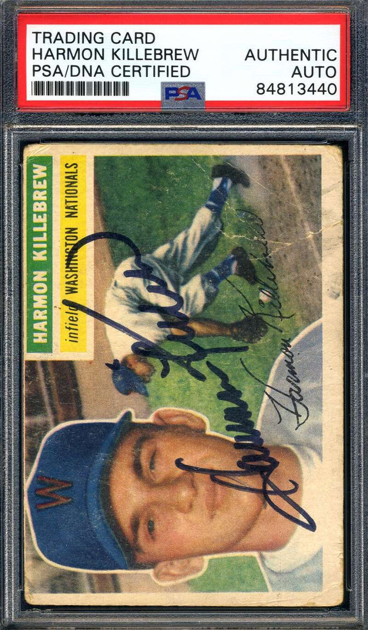 Harmon Killebrew PSA DNA Signed 1956 Topps Autograph