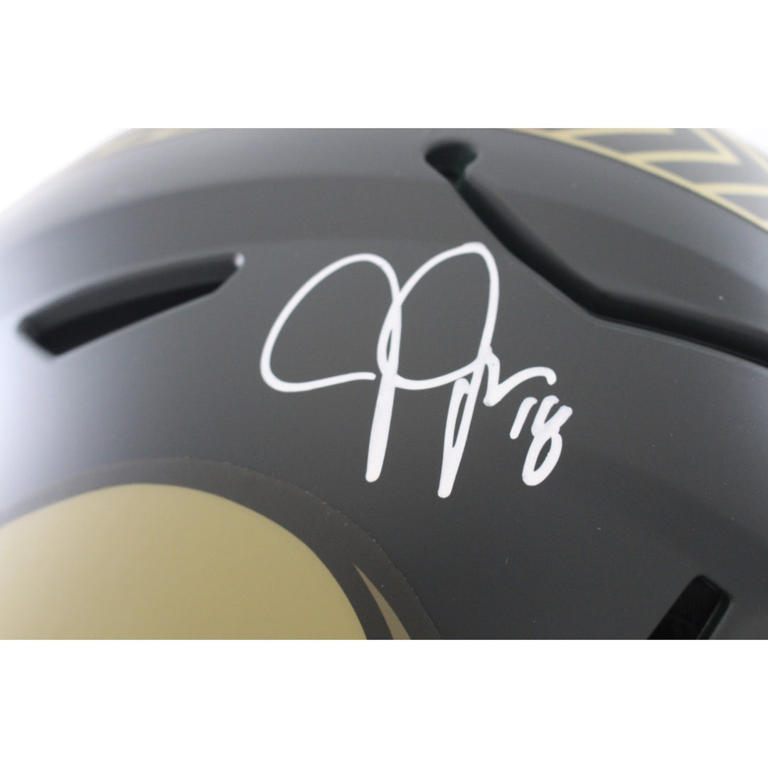 Justin Jefferson Signed Minnesota Vikings SpeedFlex 25 STS Helmet Beckett 56151