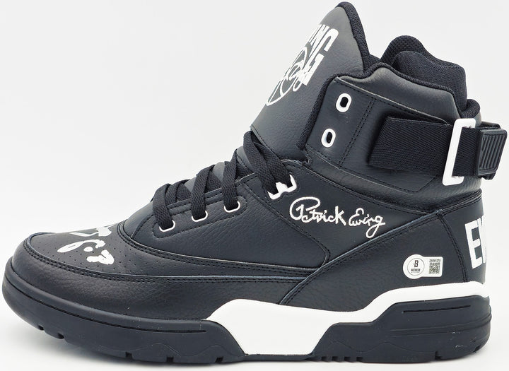 Patrick Ewing Auto Black Athletics 33 HI Shoe Knicks Size 13 W/ Box BAS