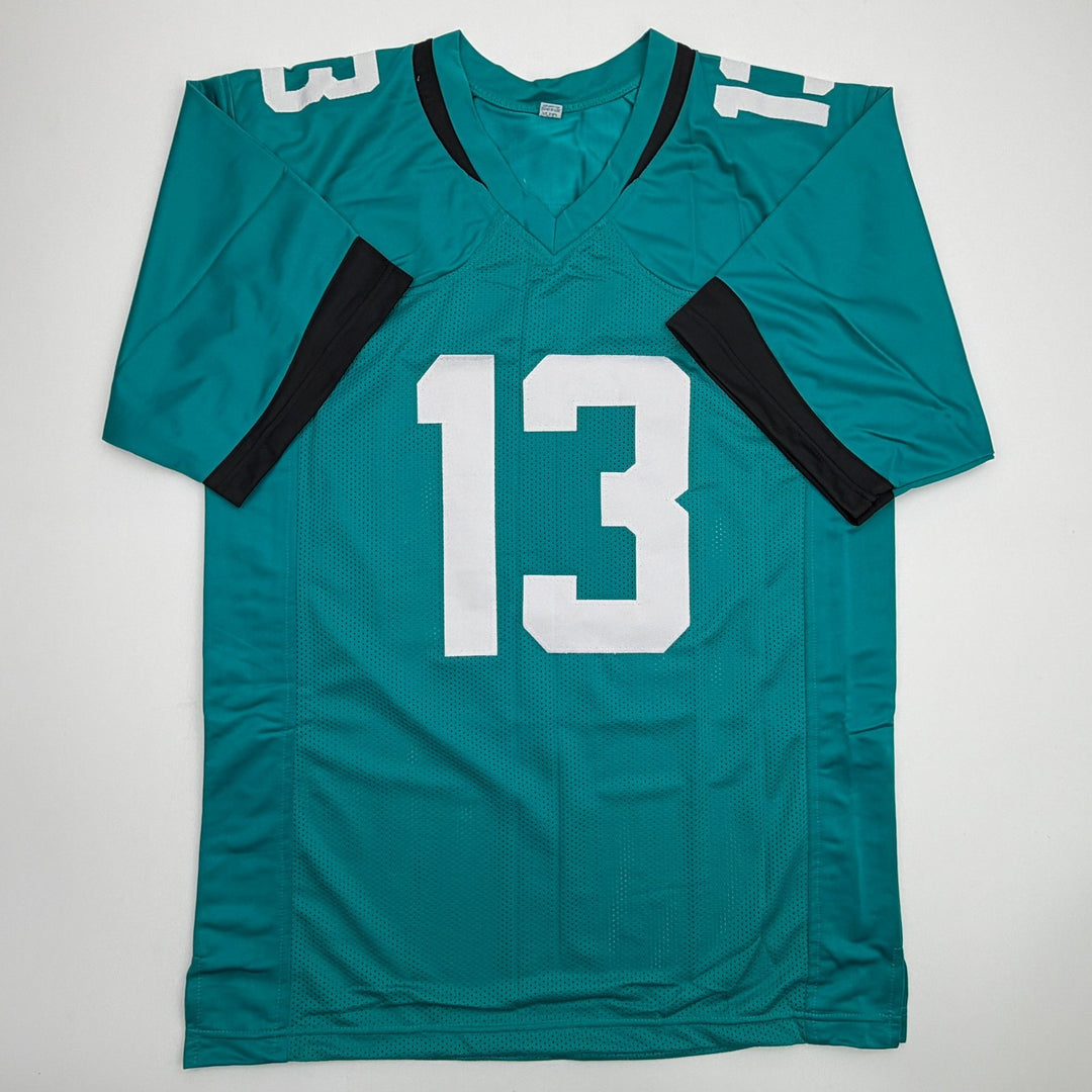 Autographed/Signed Christian Kirk Jacksonville Teal Jersey Beckett BAS COA