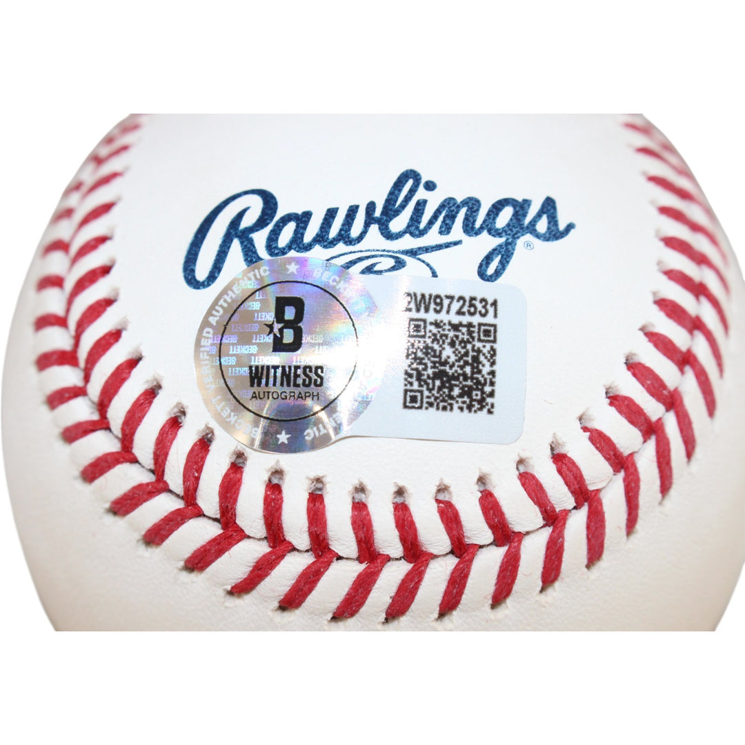 David Ortiz Autographed/Signed Boston Red Sox OML Baseball Beckett Witness 50929