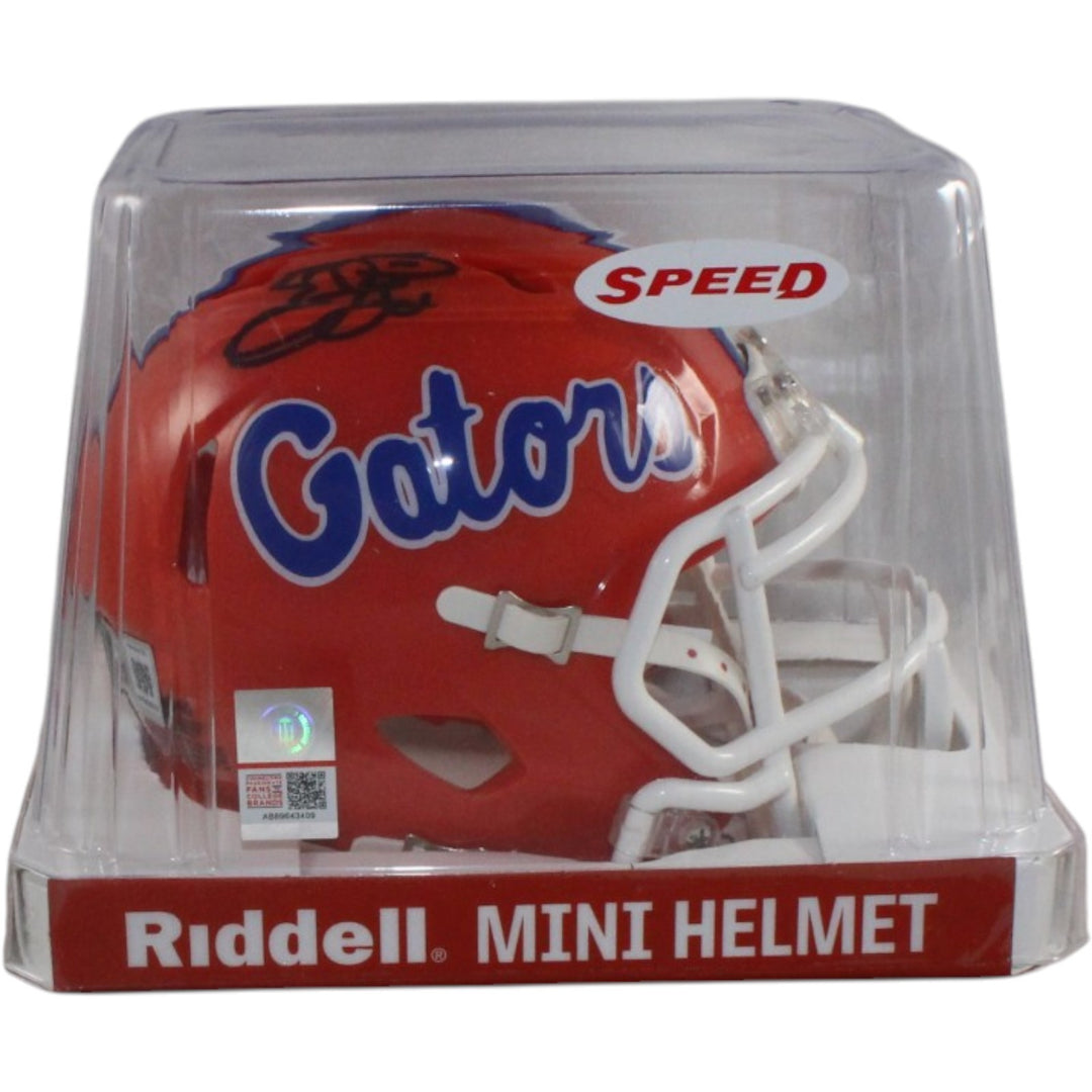Emmitt Smith Autographed/Signed Florida Gators Mini Helmet Beckett Witness 58225
